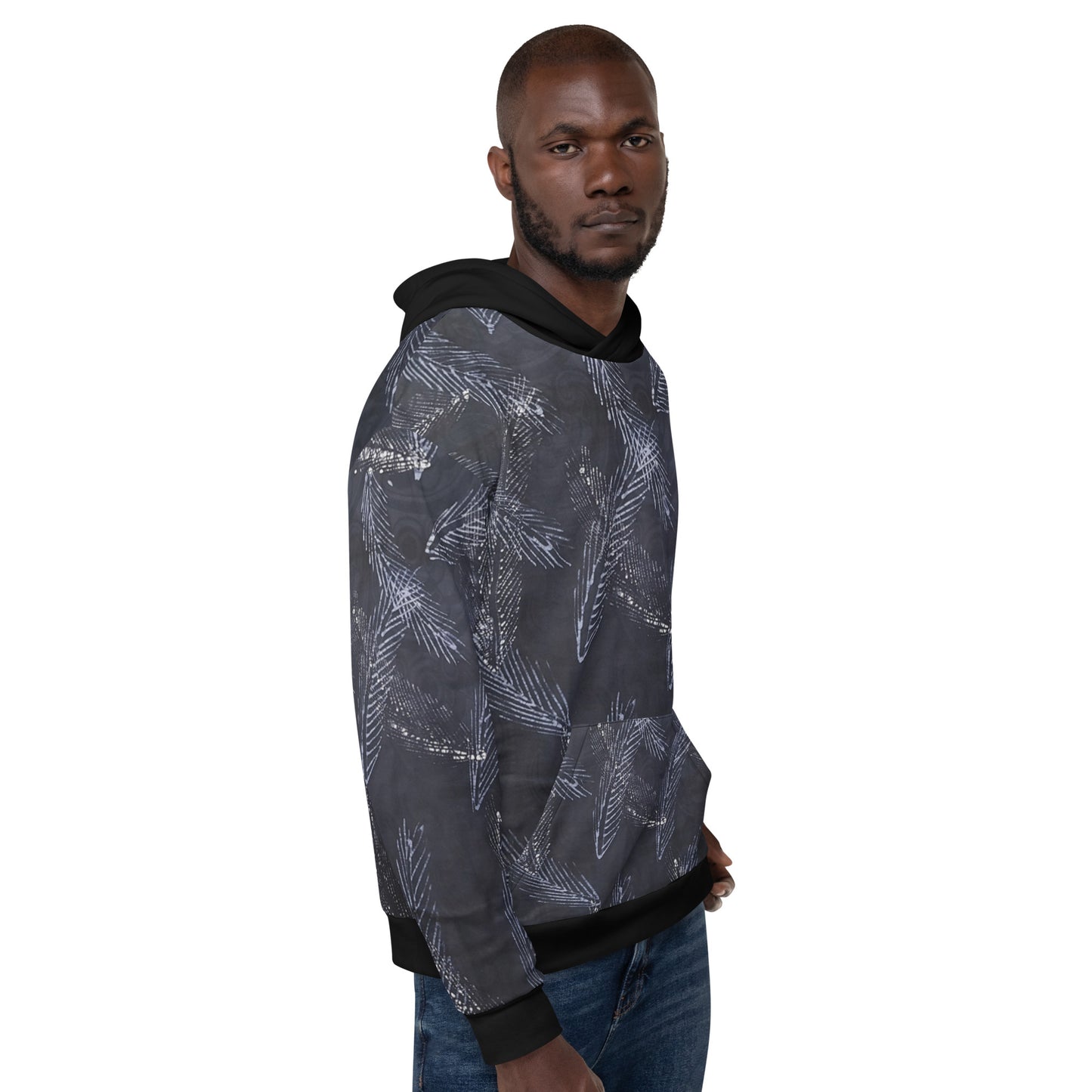 Indigo Black Adire Unisex Hoodie