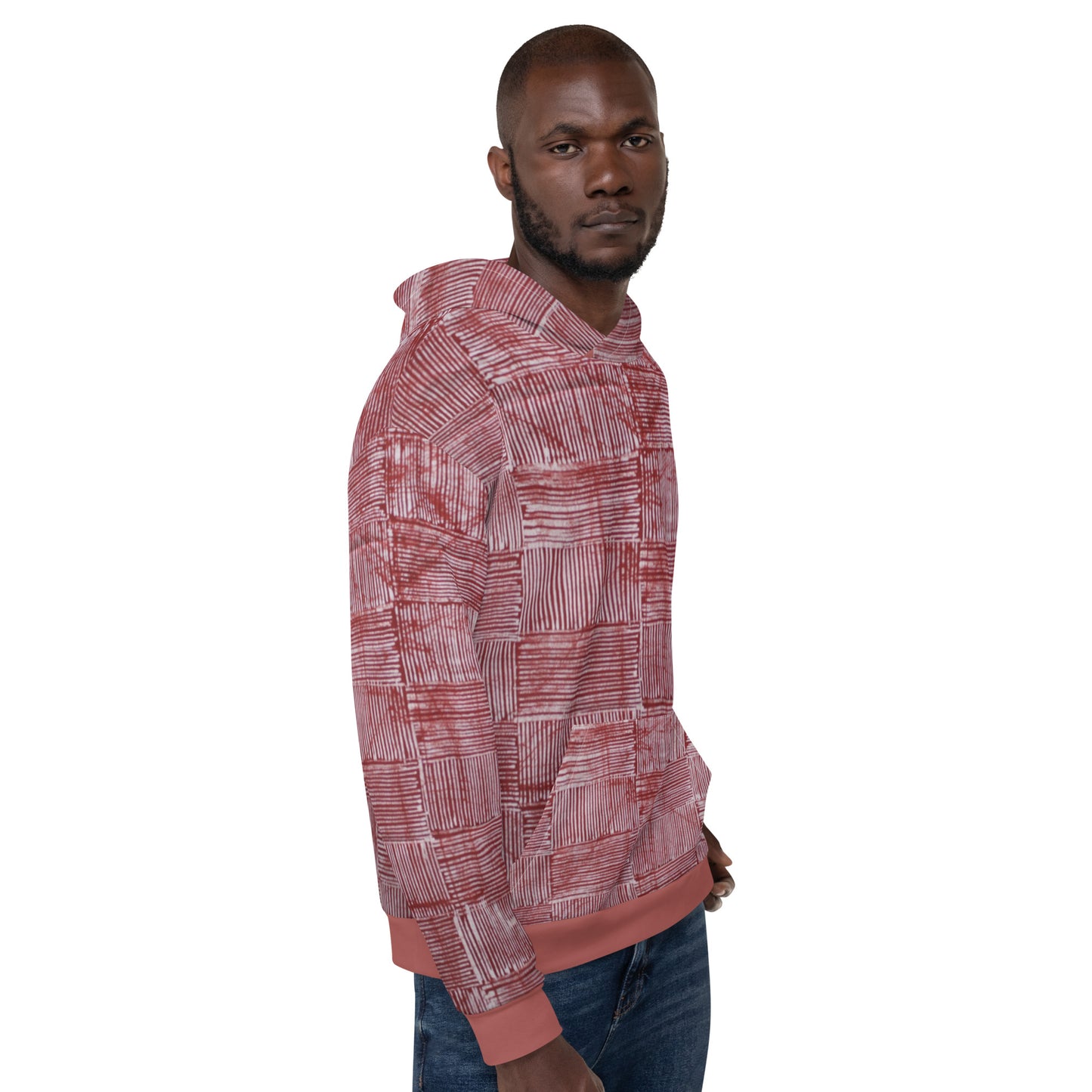 Red Adire Unisex Hoodie