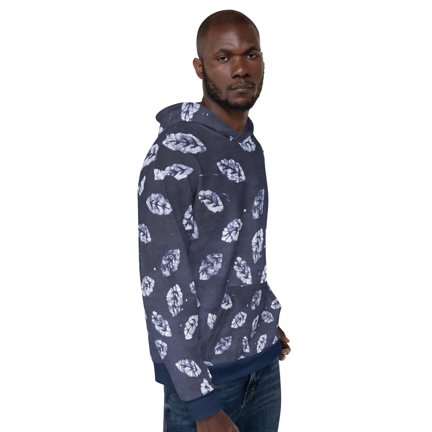 Indigo Leaf Adire Unisex Hoodie