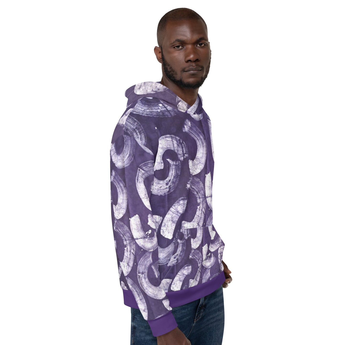 Purple Adire Unisex Hoodie