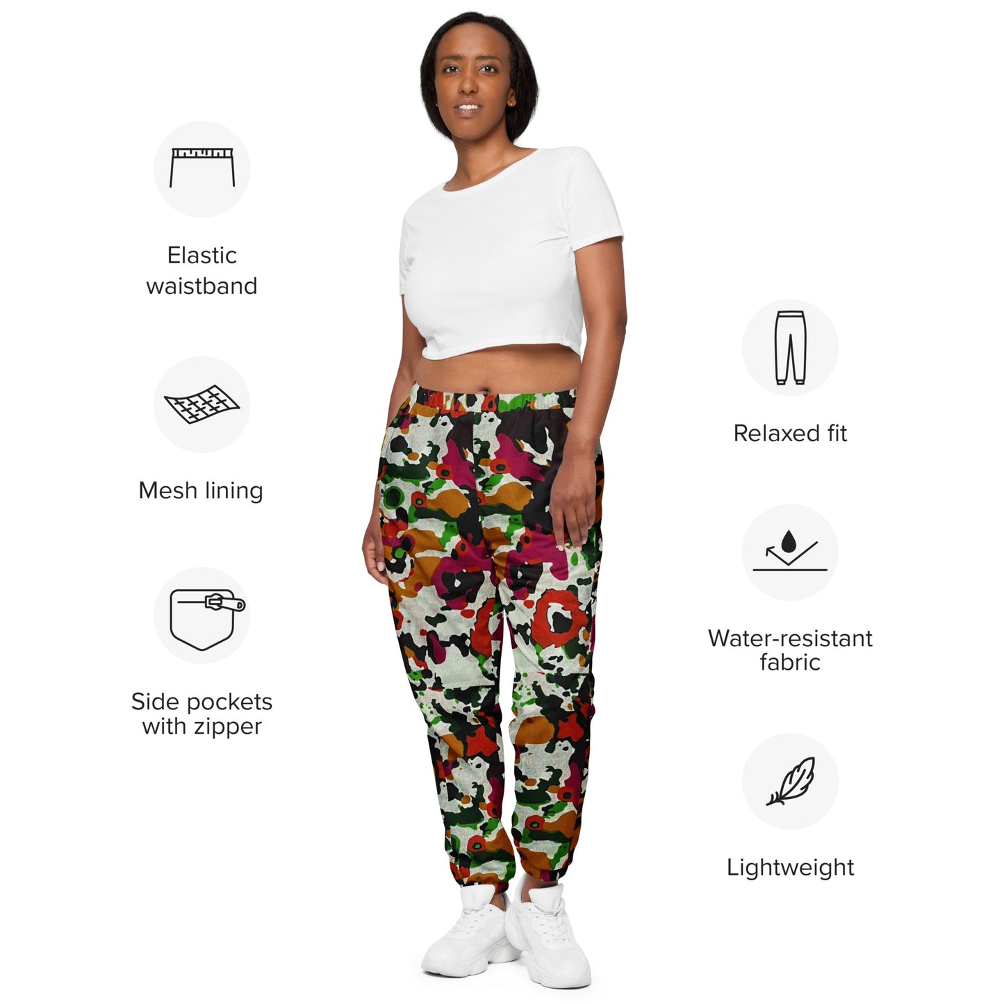 Multicolour Paint Ankara Unisex Track Pants