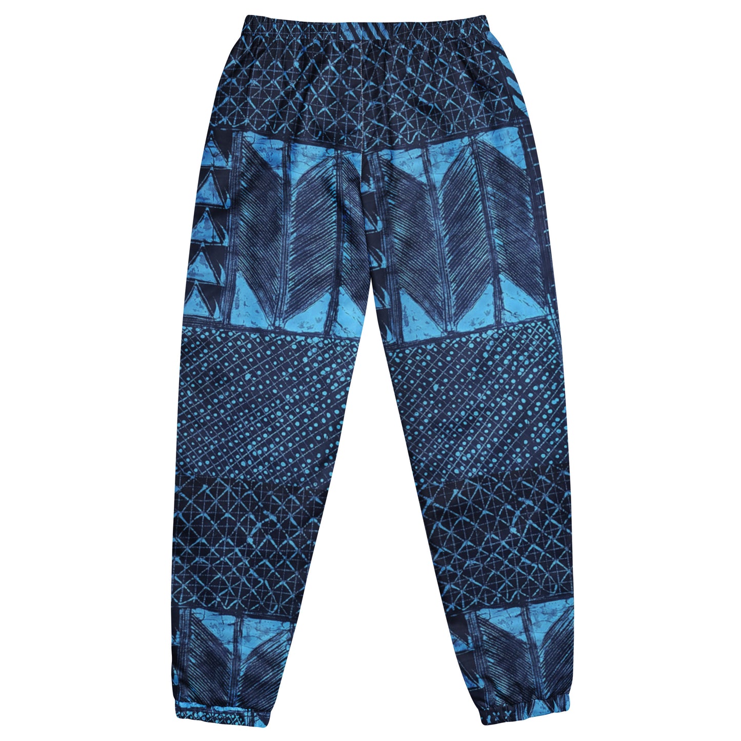 Black And Turquoise Shapes Adire Unisex Track Pants