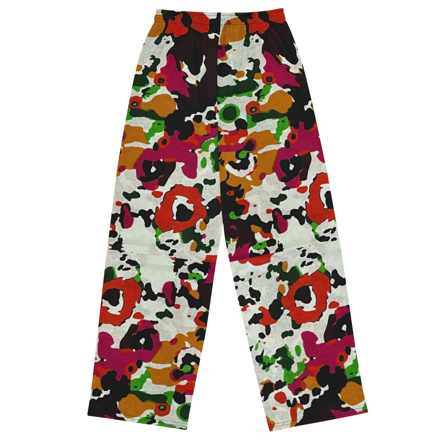 Multicolour Paint Ankara Unisex Wide-Leg Pants