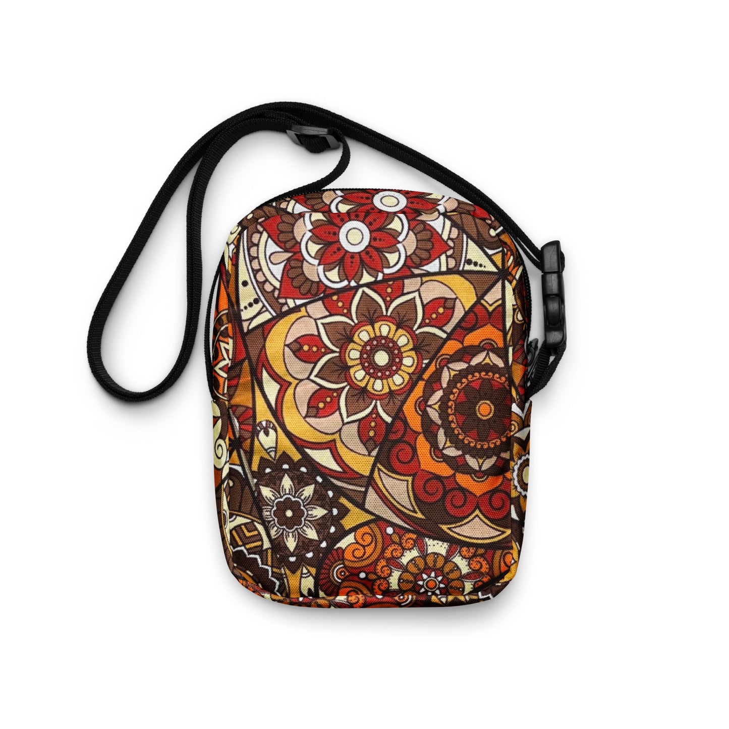 Multicolour Brown Utility Crossbody Bag