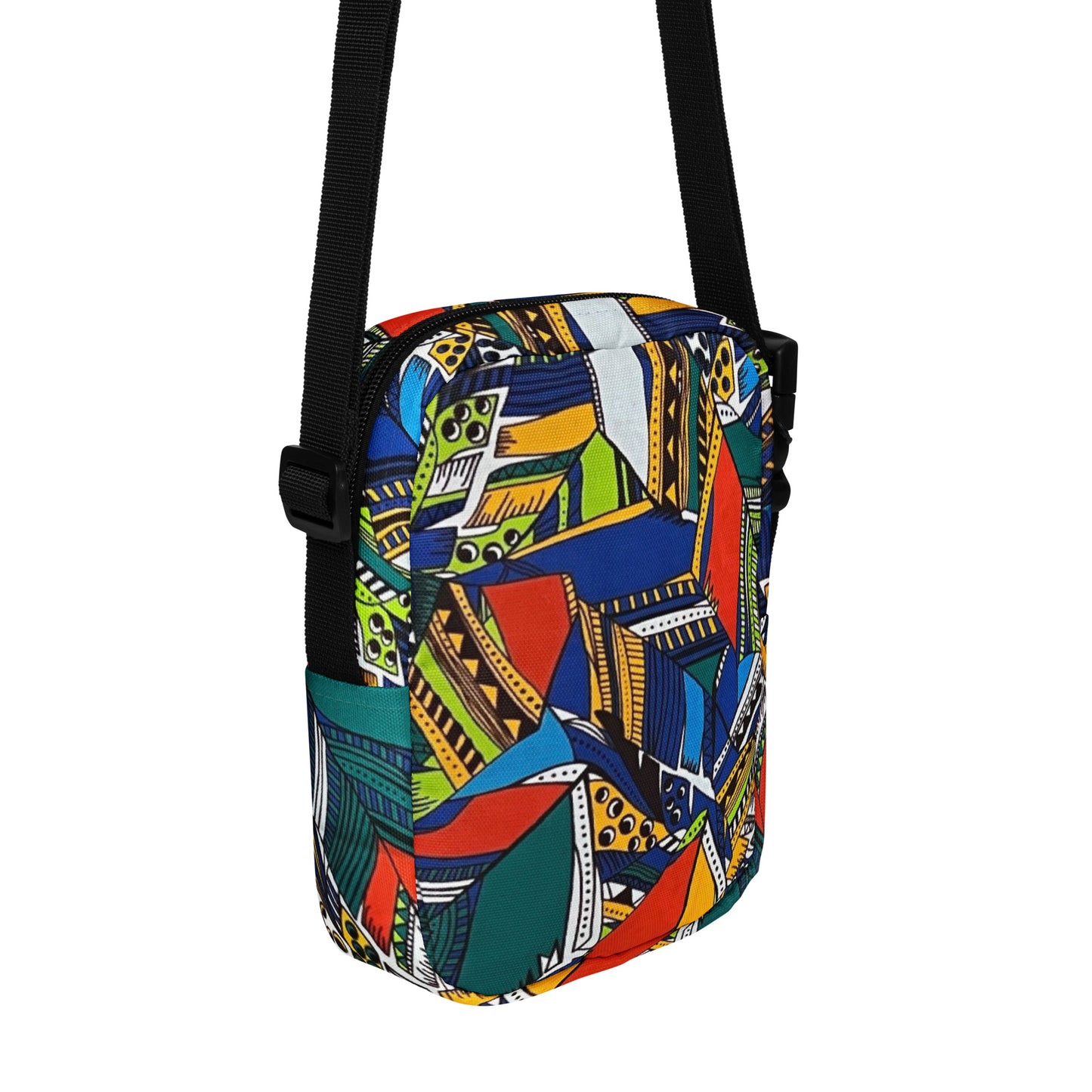 Multicolour Shapes Utility Crossbody Bag