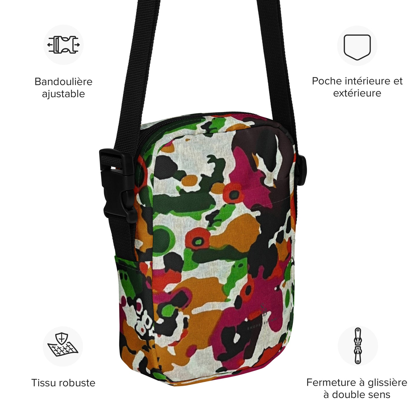 Multicolour Paint Utility Crossbody Bag