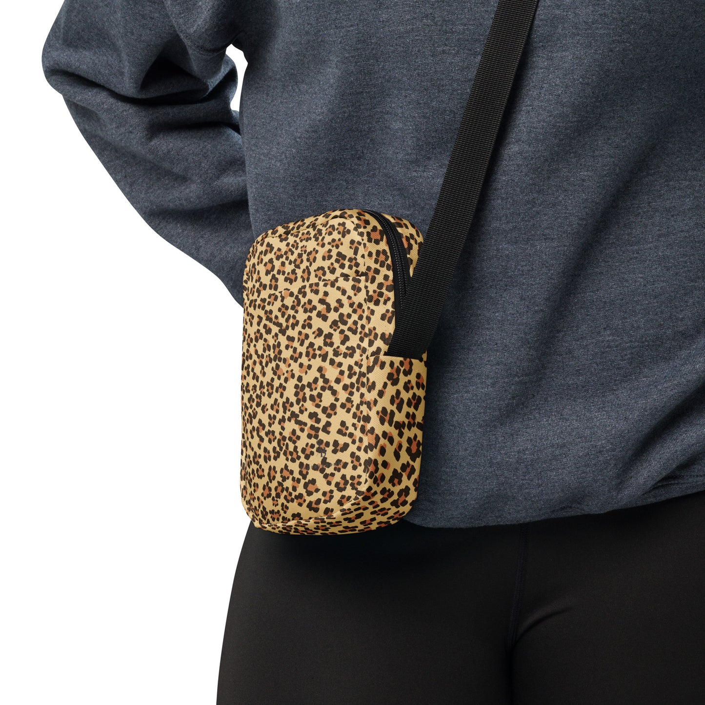 Brown Leopard Utility Crossbody Bag