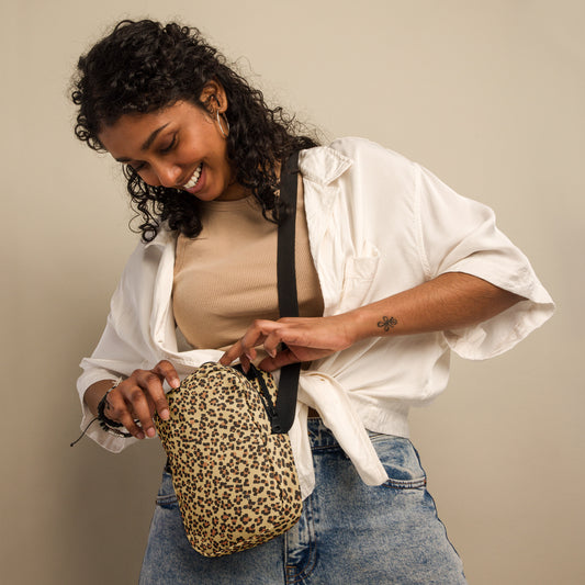 Brown Leopard Utility Crossbody Bag