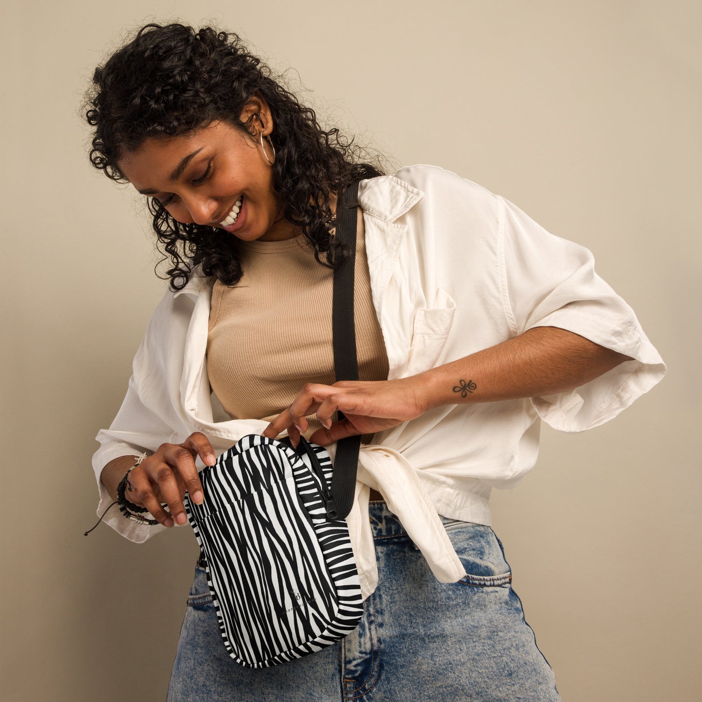 Zebra Utility Crossbody Bag