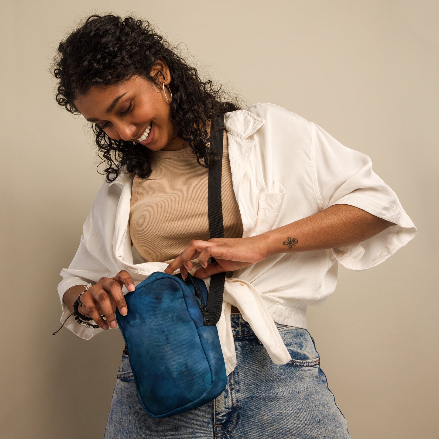 Dark Blue Utility Crossbody Bag