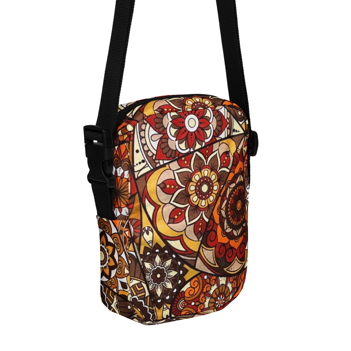 Multicolour Brown Utility Crossbody Bag