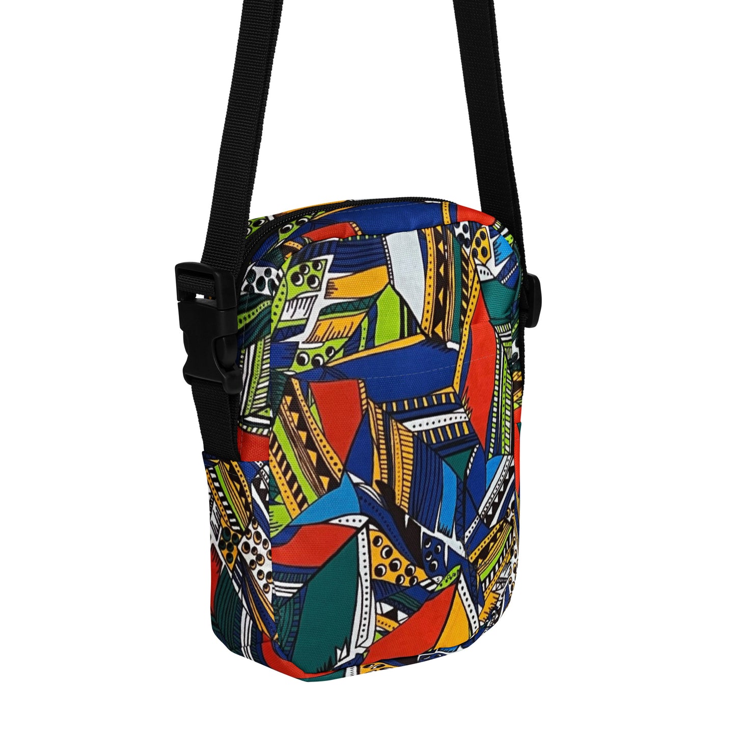 Multicolour Shapes Utility Crossbody Bag