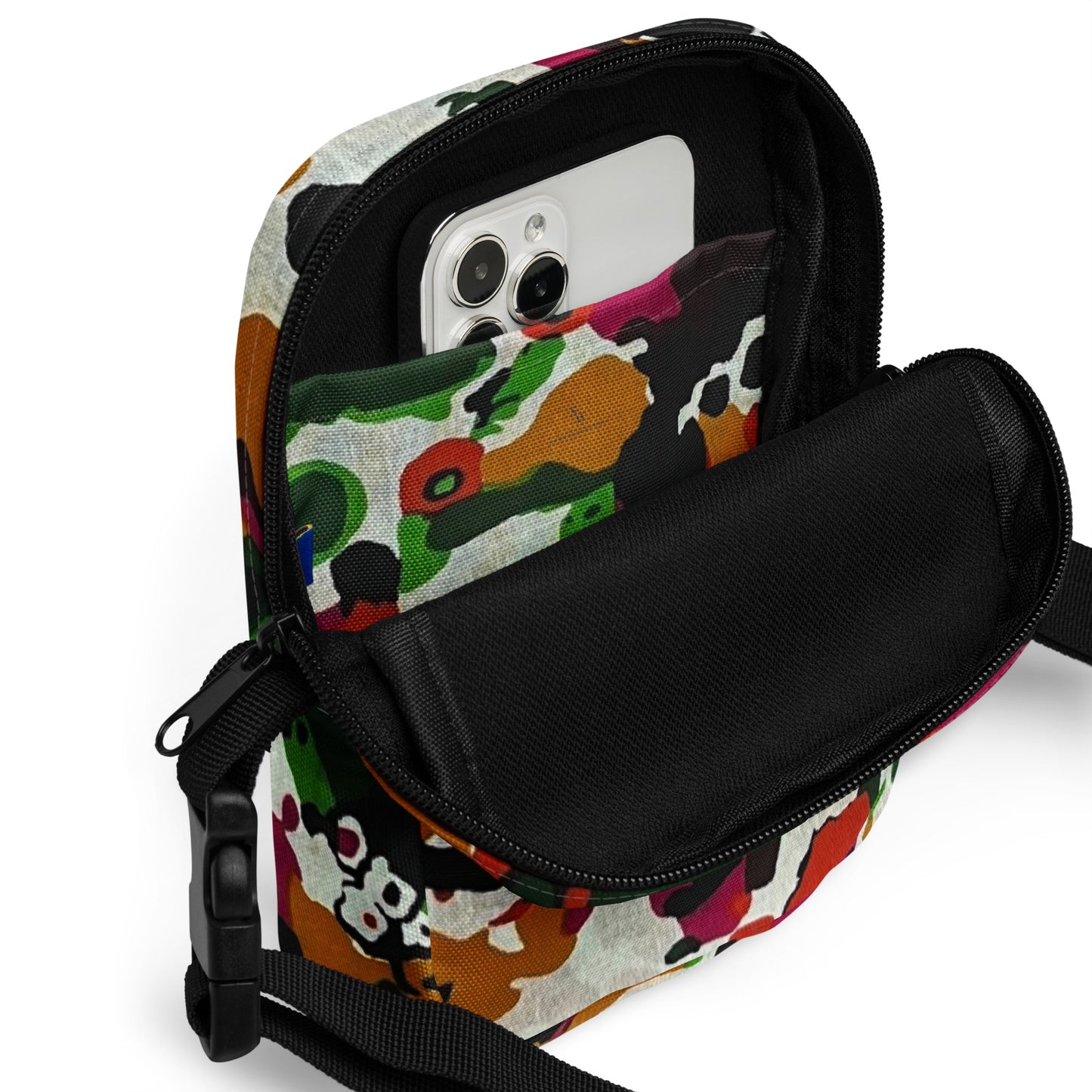 Multicolour Paint Utility Crossbody Bag