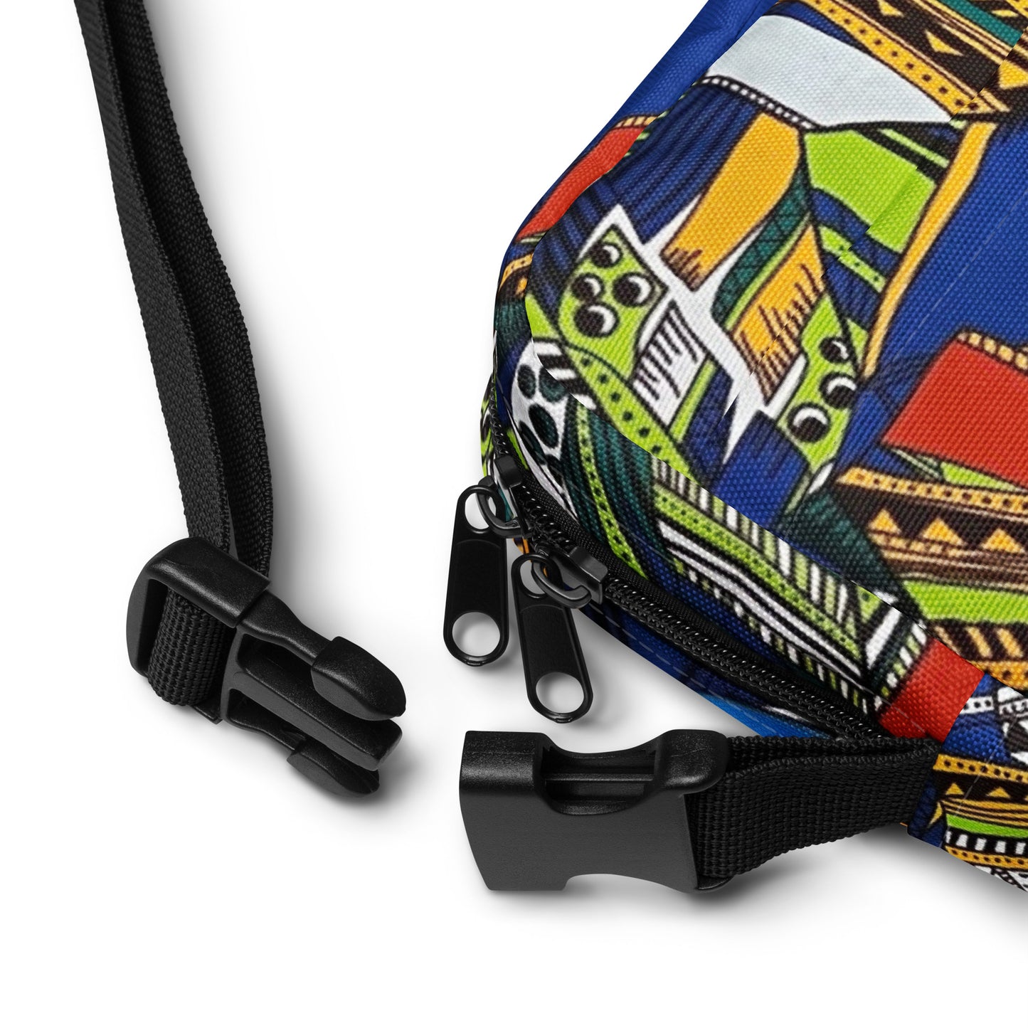 Multicolour Shapes Utility Crossbody Bag