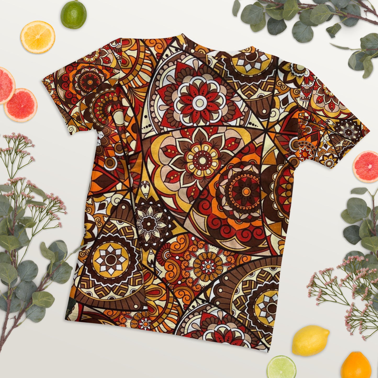 Multicolour Brown Ankara Women's T-shirt