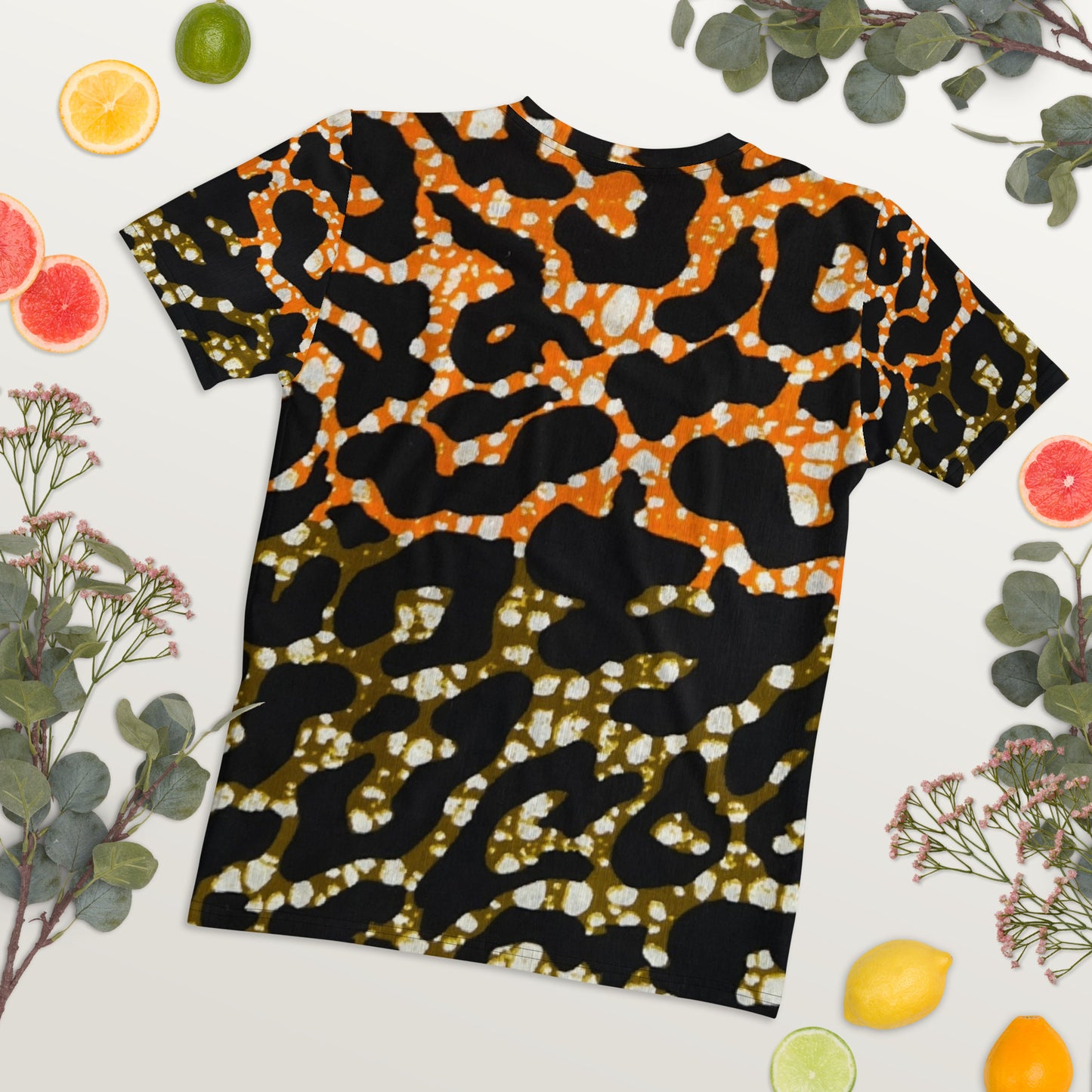 Green Orange Leopard Ankara Women's T-shirt