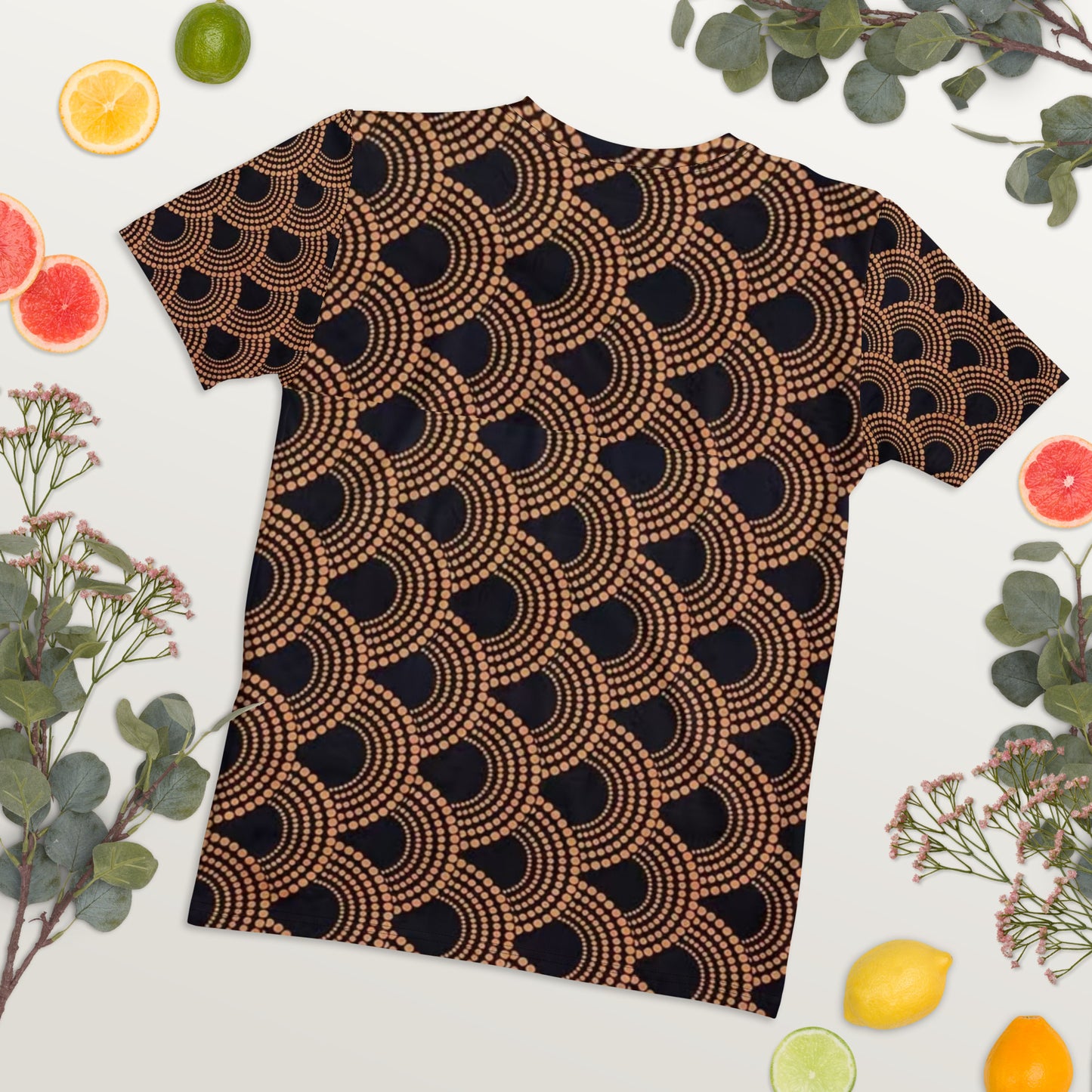 Brown Abstract Ankara Women's T-shirt