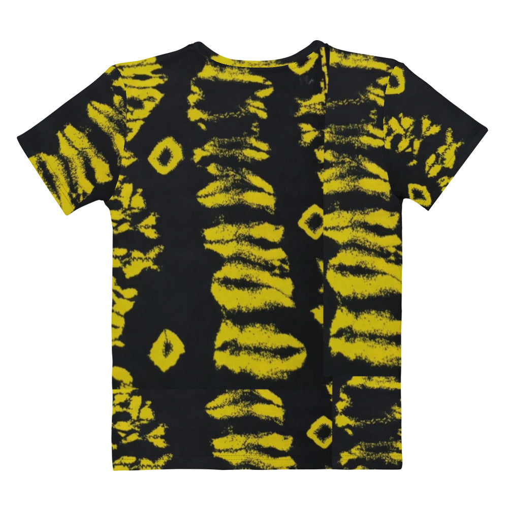 Yellow Adire Ankara Women's T-shirt