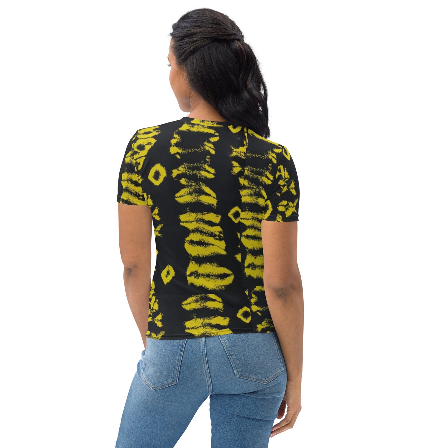 Yellow Adire Ankara Women's T-shirt