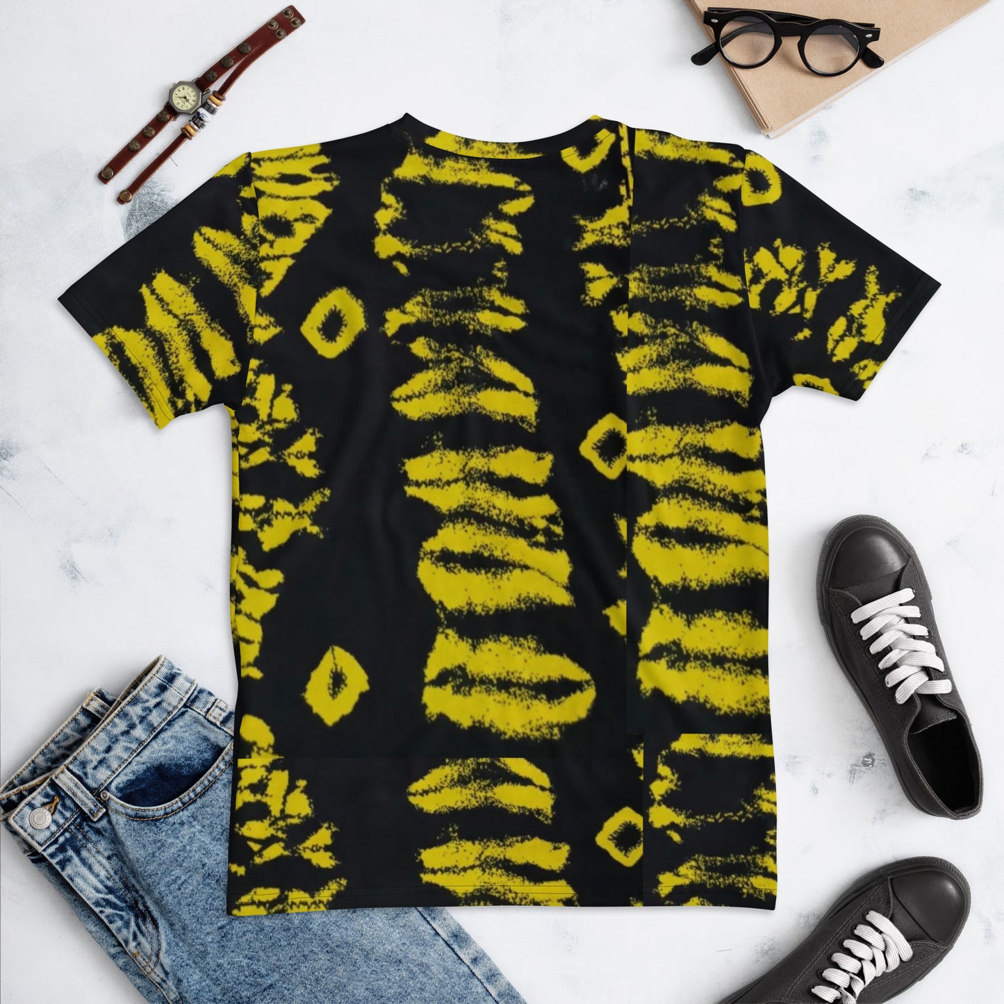 Yellow Adire Ankara Women's T-shirt