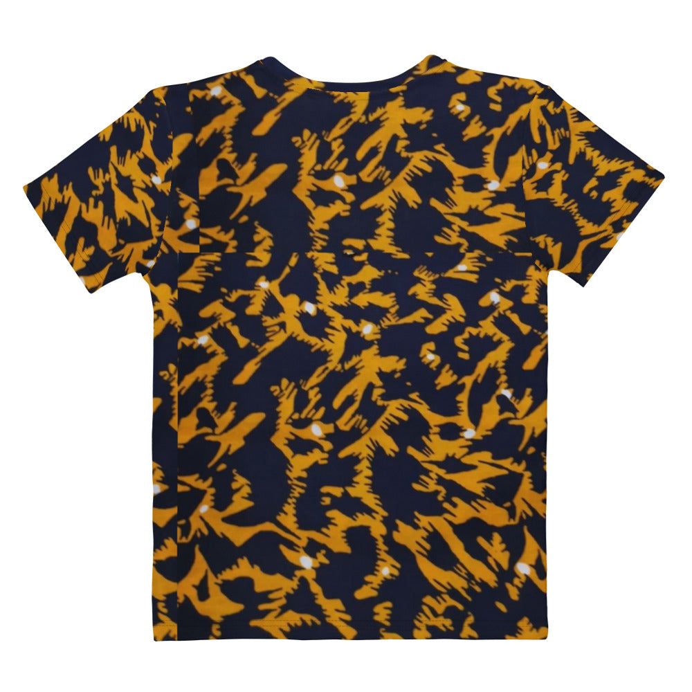 Yellow Leopard Ankara Women's T-shirt