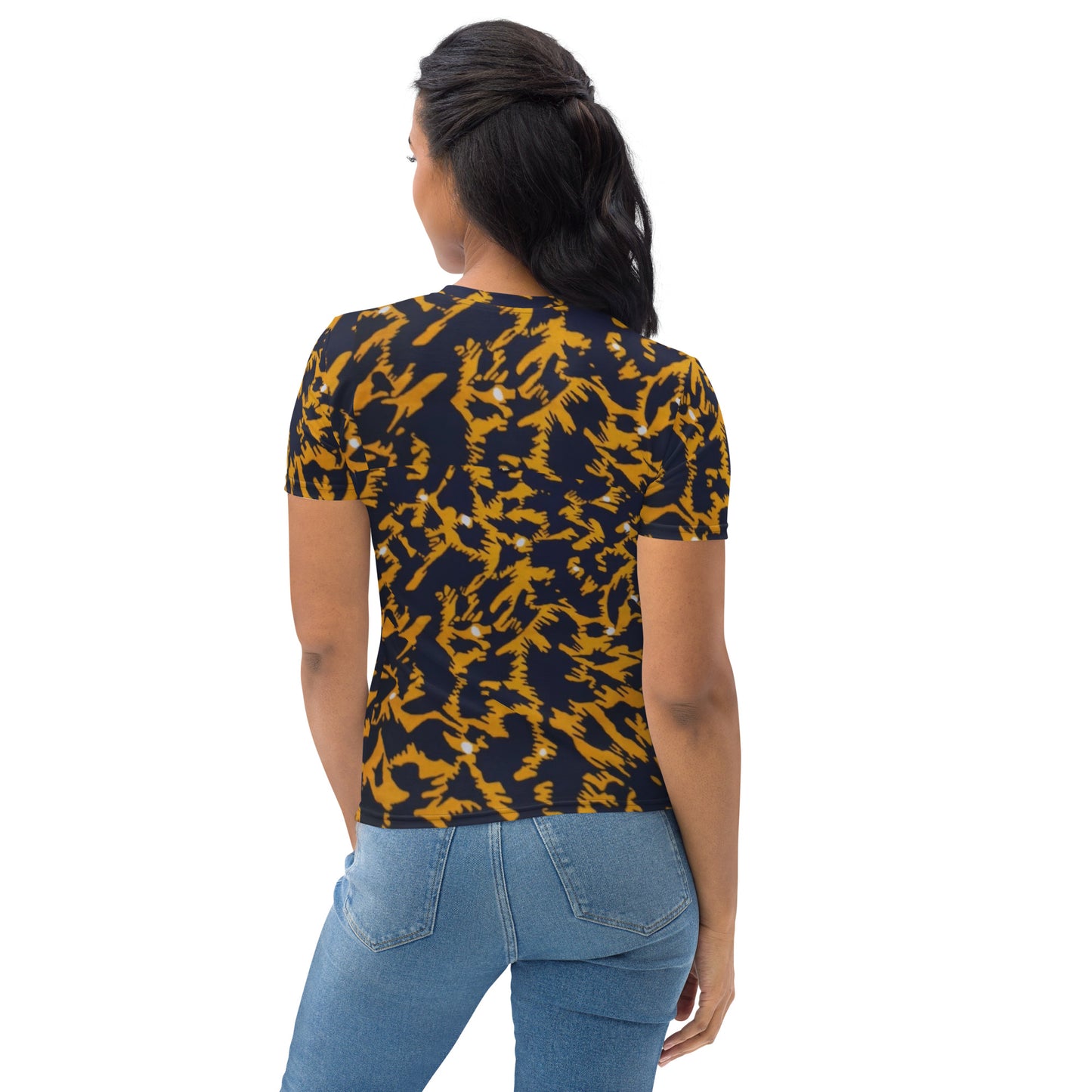 Yellow Leopard Ankara Women's T-shirt