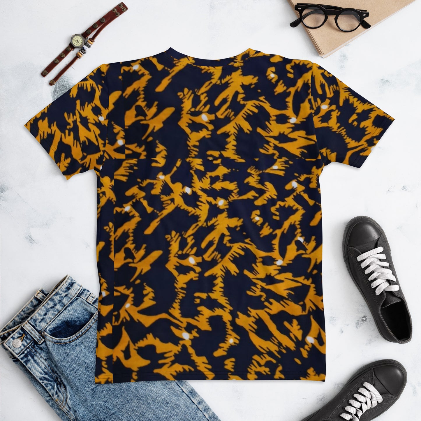 Yellow Leopard Ankara Women's T-shirt