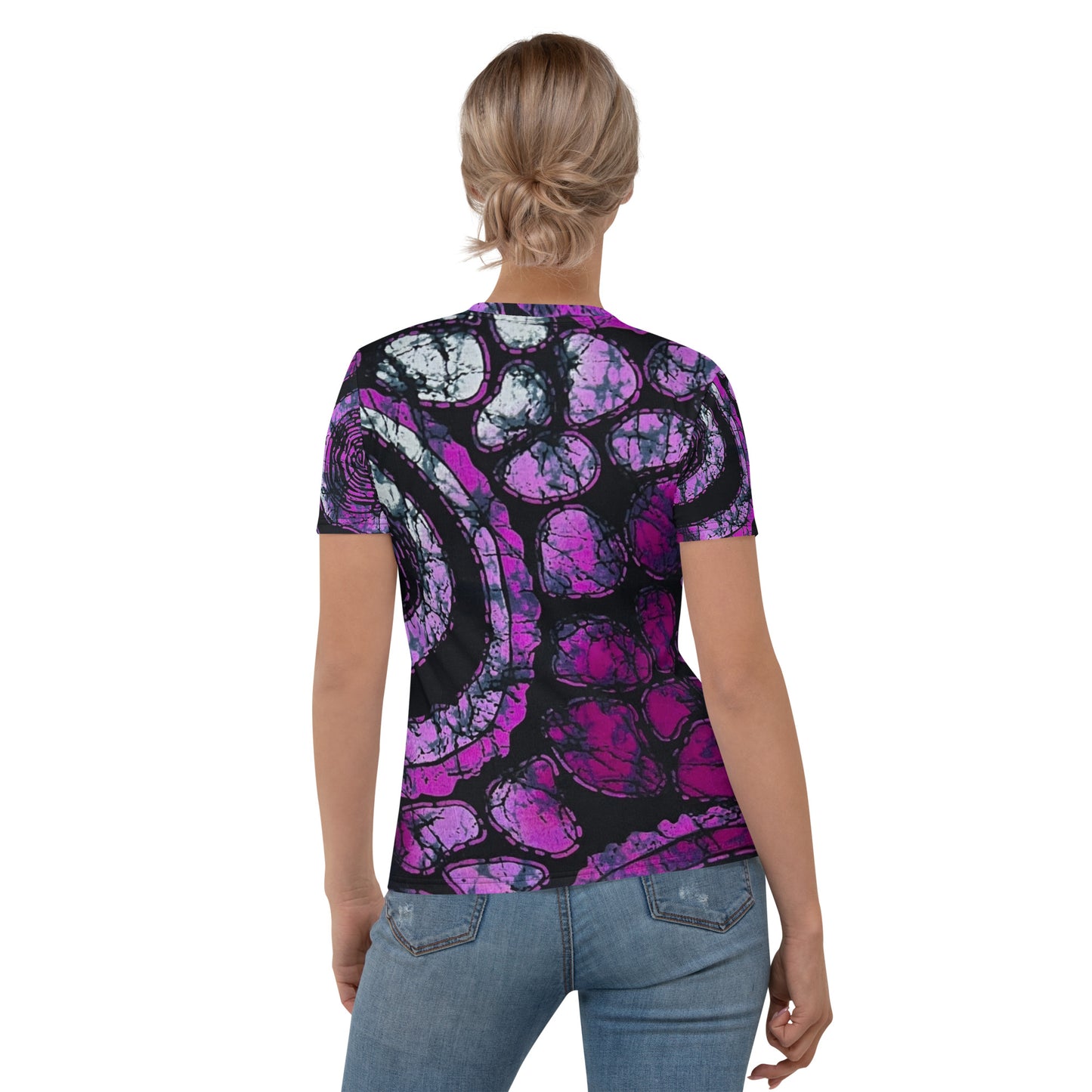 Purple & Black Ankara Women's T-shirt