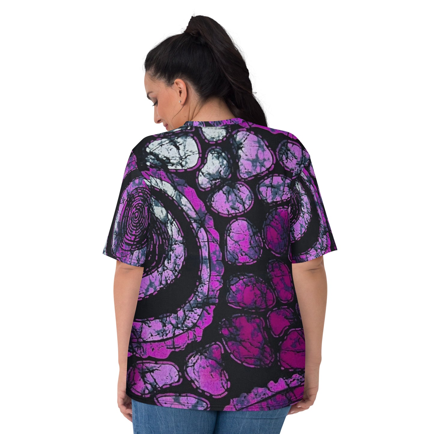 Purple & Black Ankara Women's T-shirt