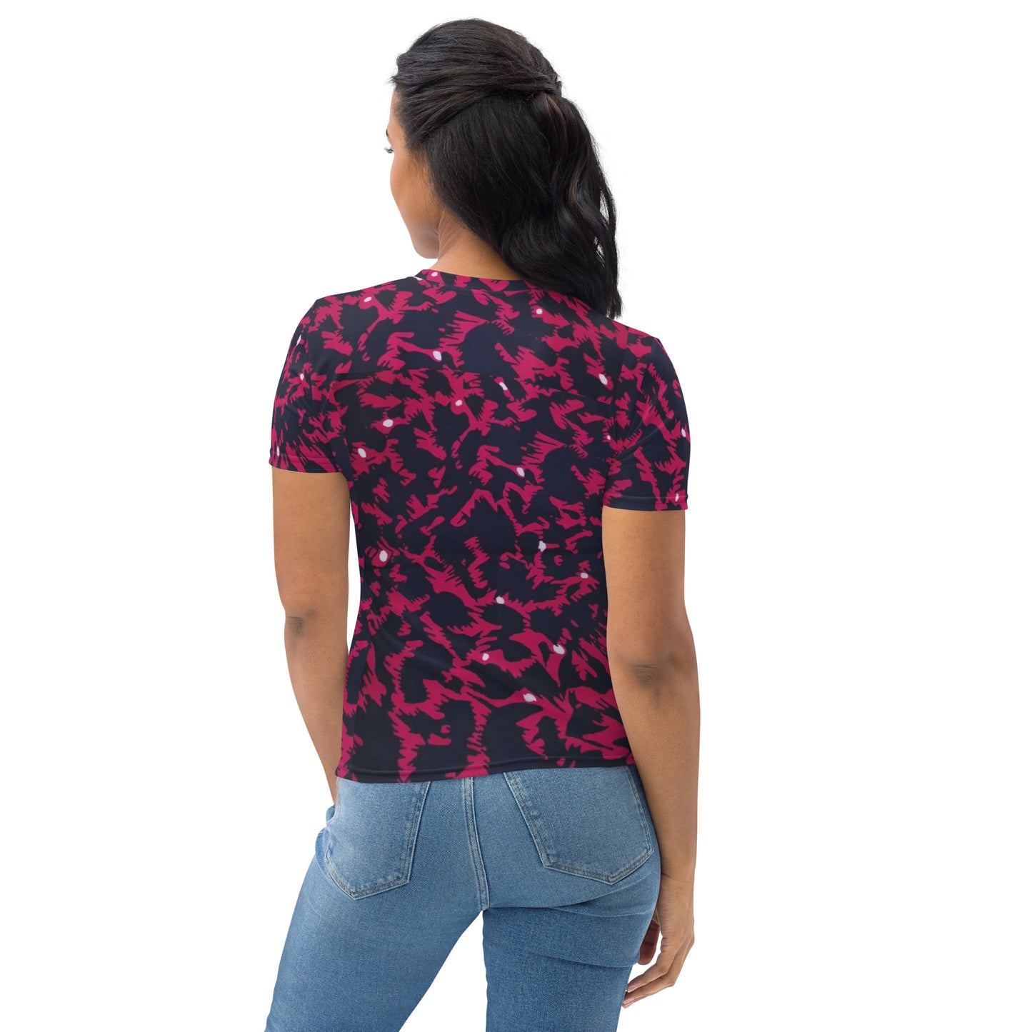 Pink Leopard Ankara Women's T-shirt