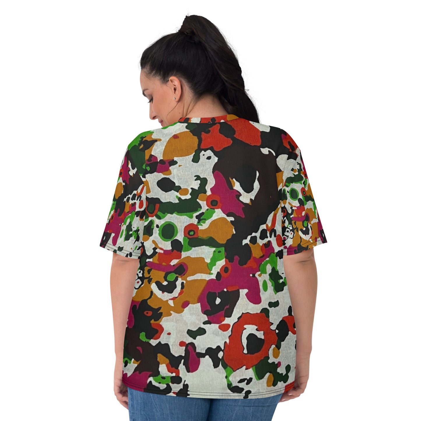 Multicolour Paint Ankara Women's T-shirt