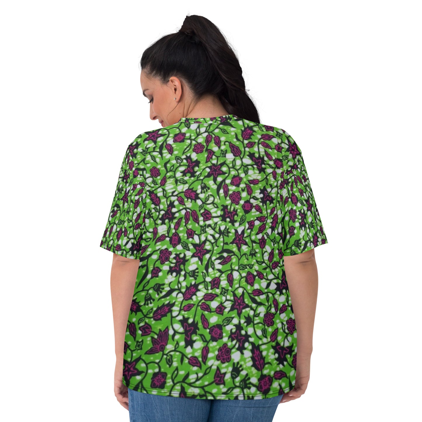 Green Burgundy Ankara Women's T-shirt