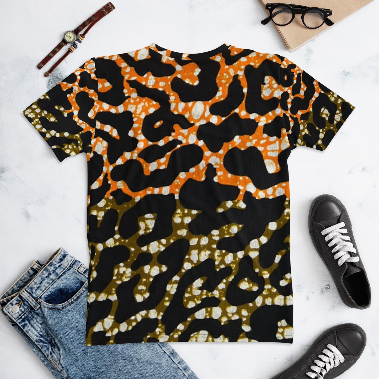 Green Orange Leopard Ankara Women's T-shirt