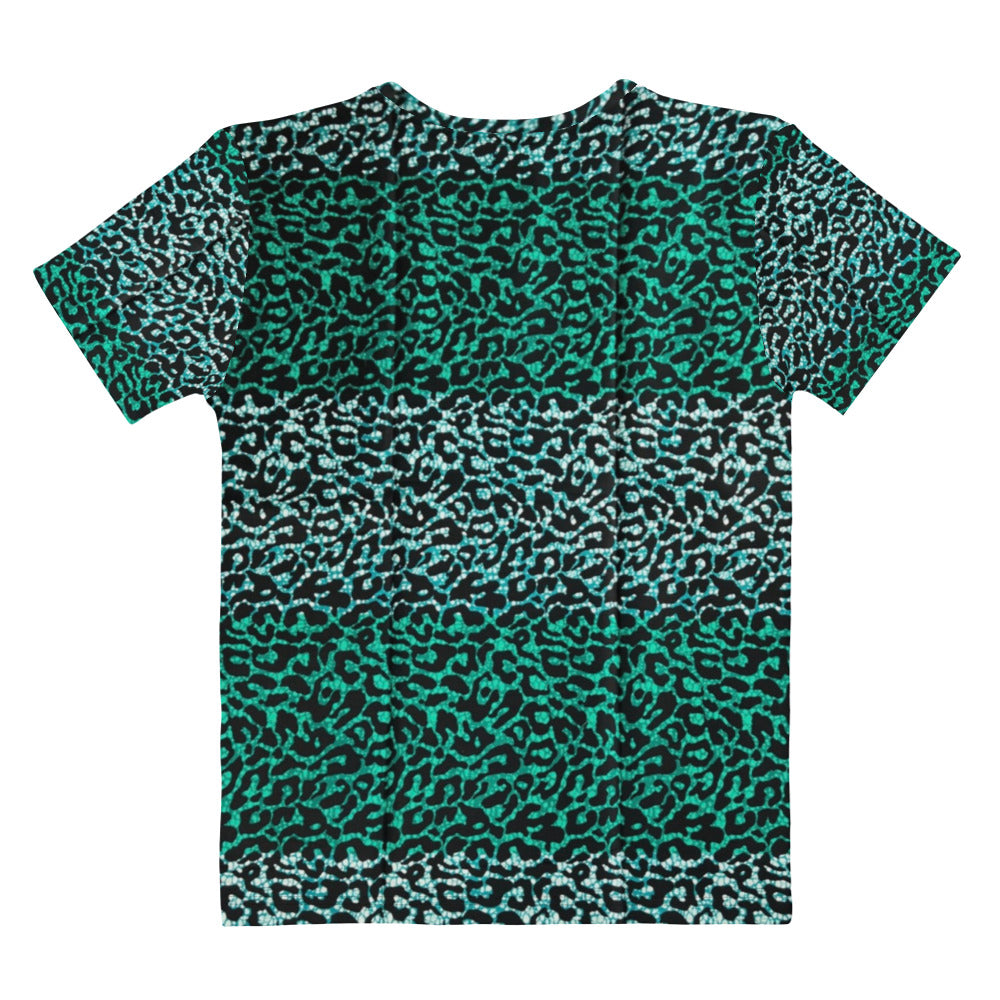 Green Leopard Ankara Women's T-shirt