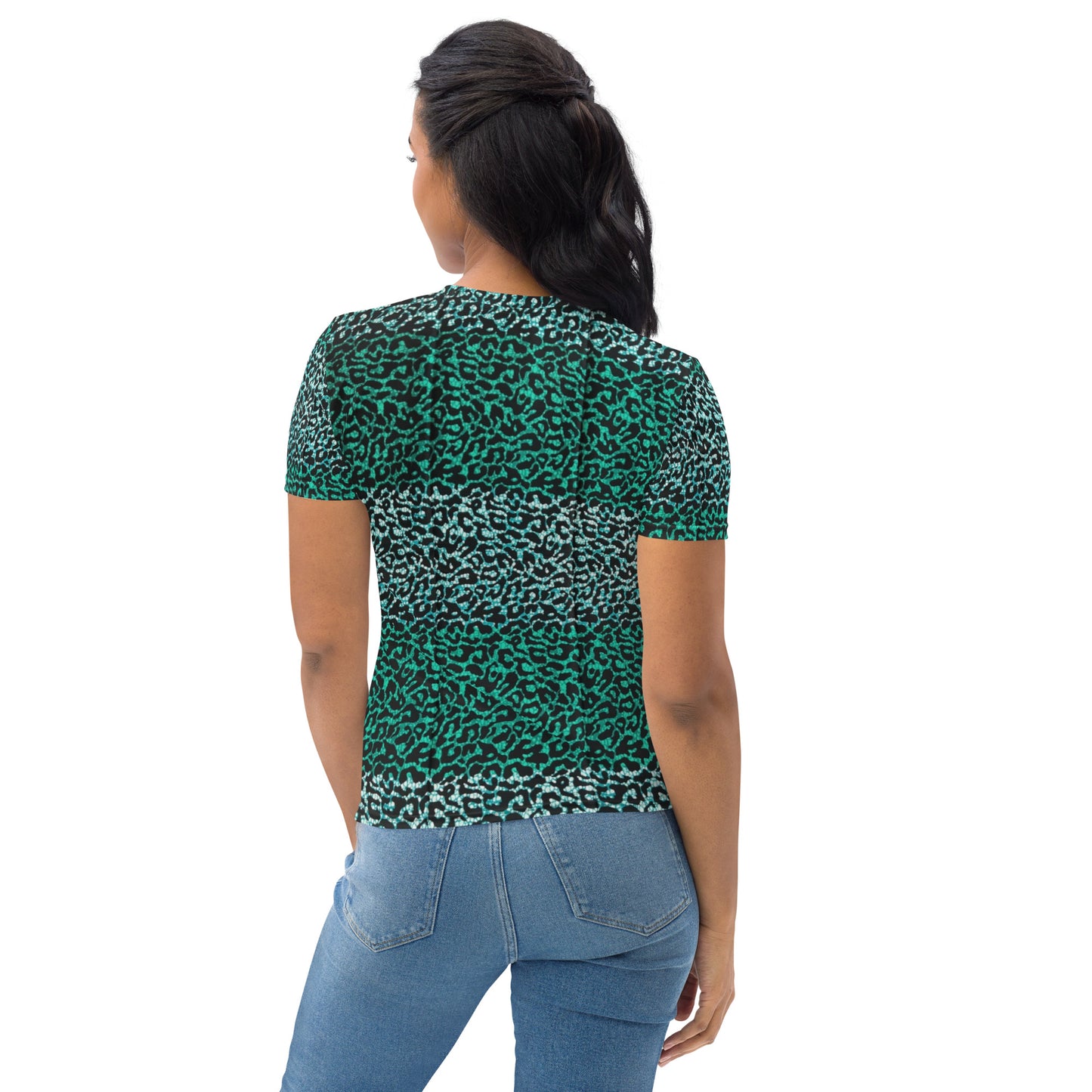 Green Leopard Ankara Women's T-shirt