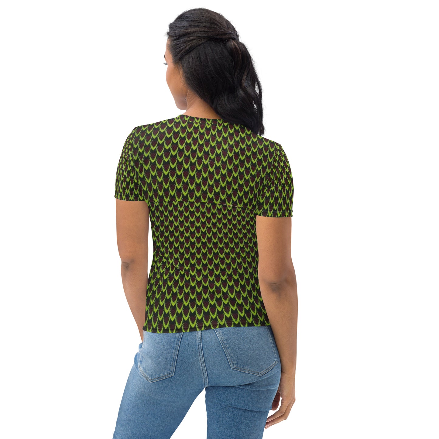 Green Flame Ankara Women's T-shirt