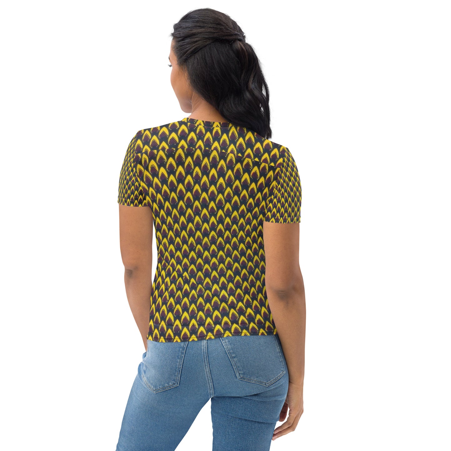 Yellow Flame Ankara Women's T-shirt