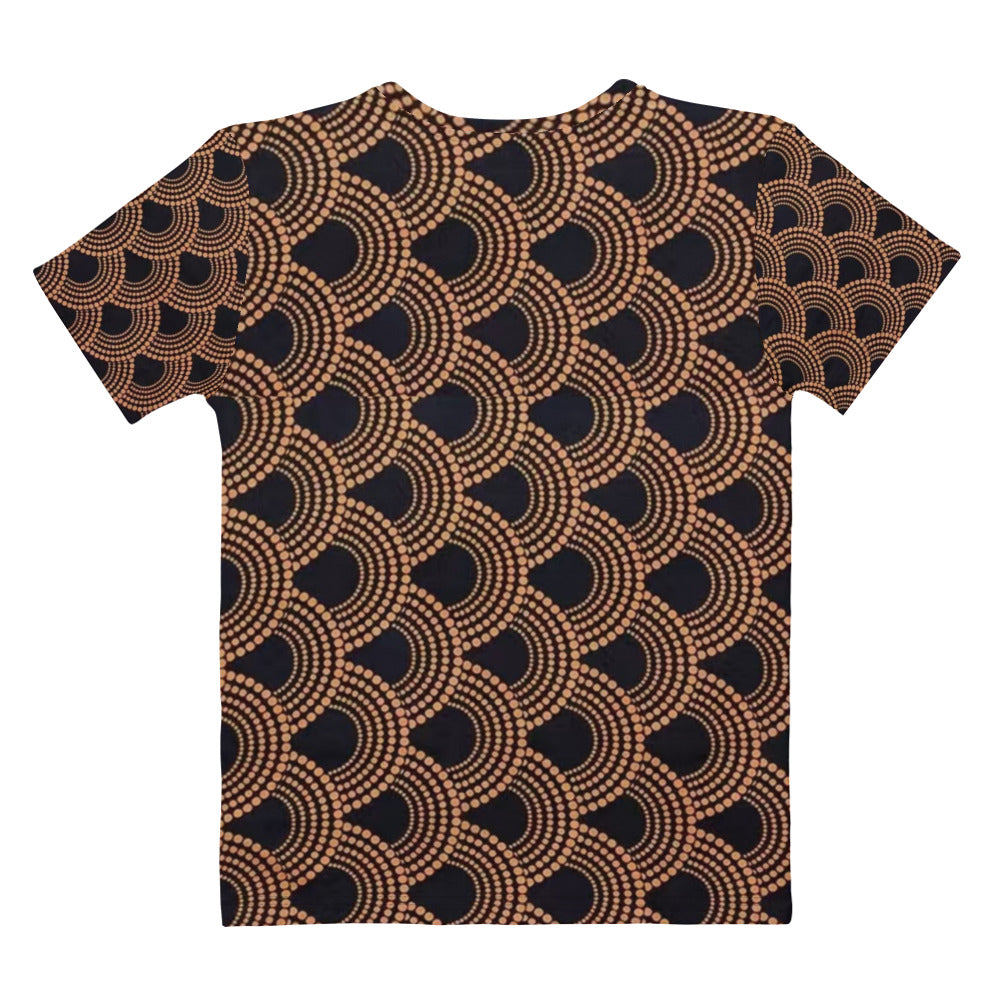 Brown Abstract Ankara Women's T-shirt