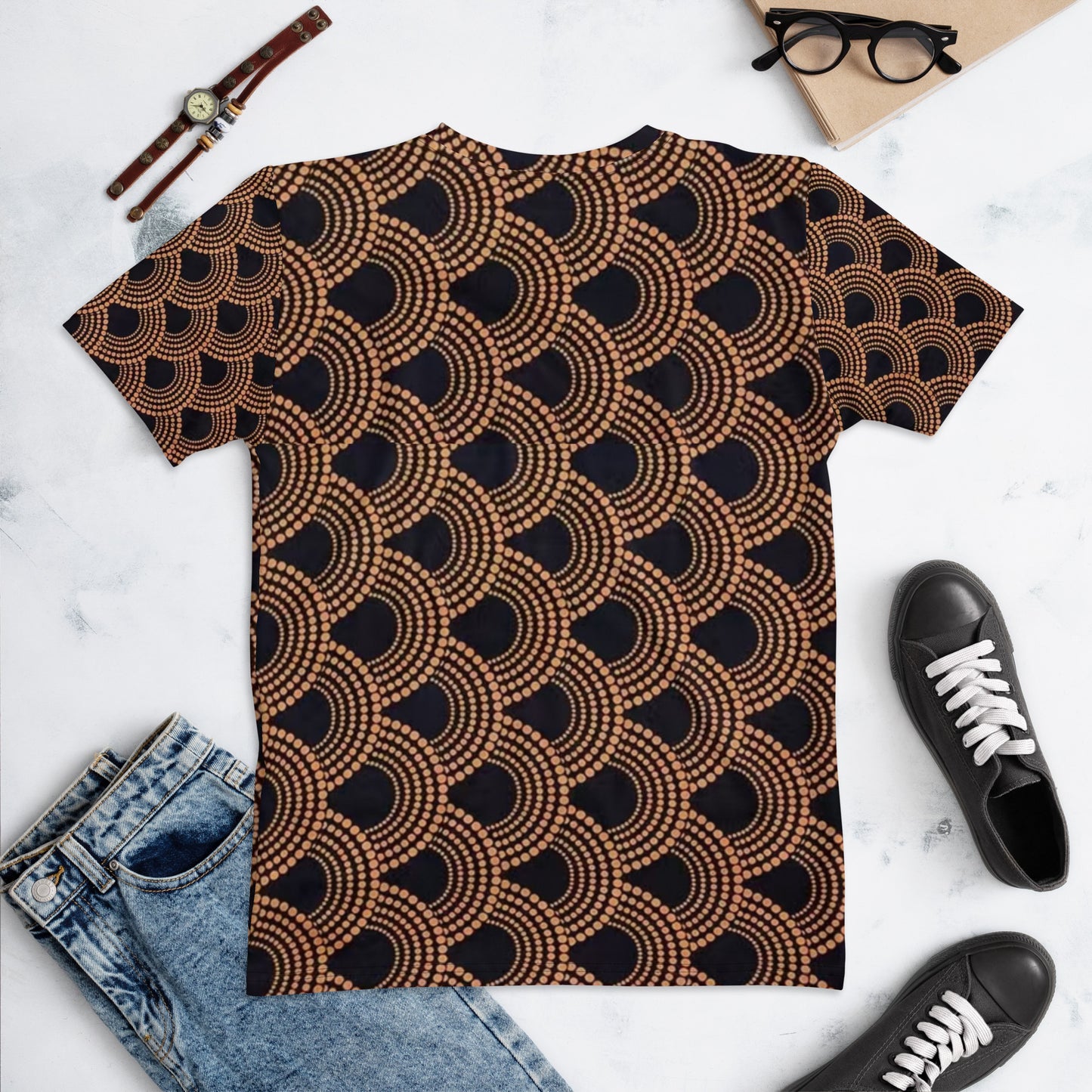 Brown Abstract Ankara Women's T-shirt