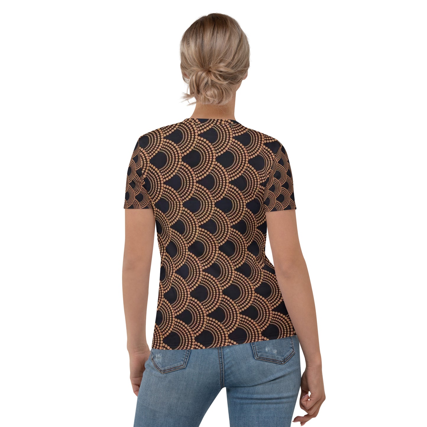 Brown Abstract Ankara Women's T-shirt