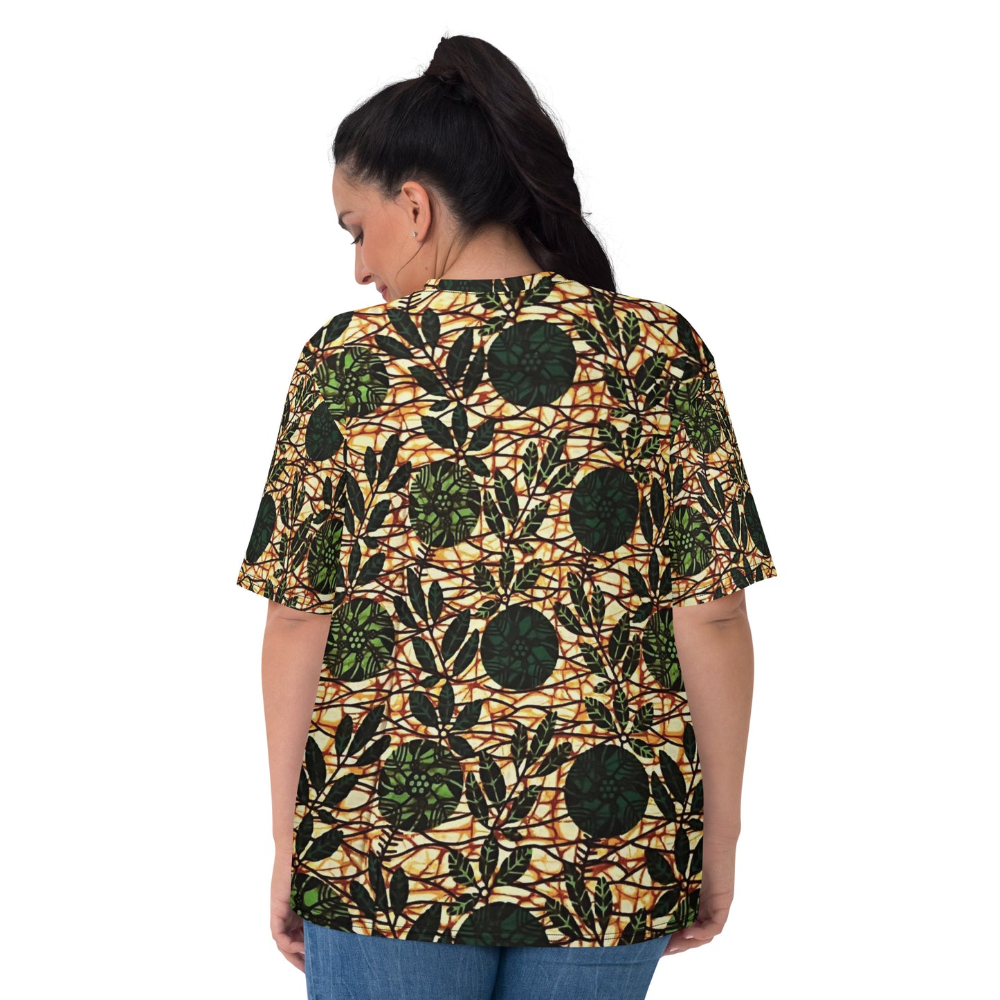 Green Leaf Wine Ankara Women's T-shirt