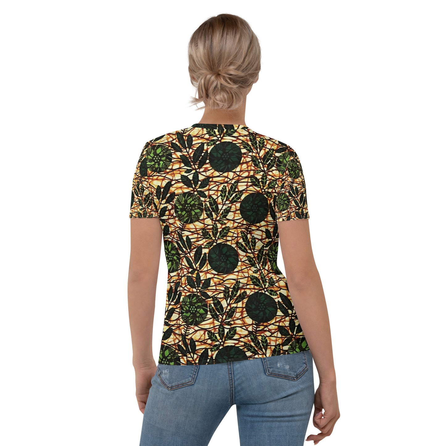 Green Leaf Wine Ankara Women's T-shirt