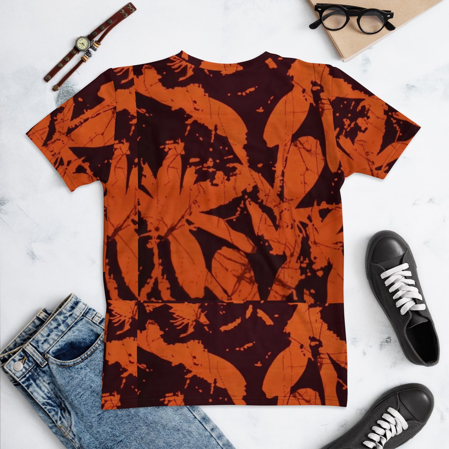 Orange Adire Women's T-shirt