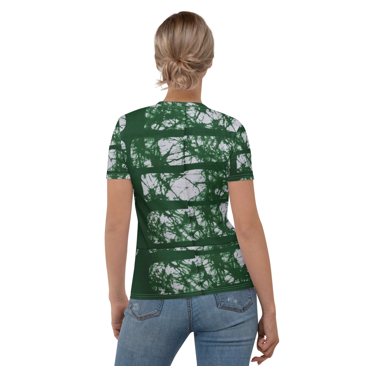 Green Adire Ankara Women's T-shirt