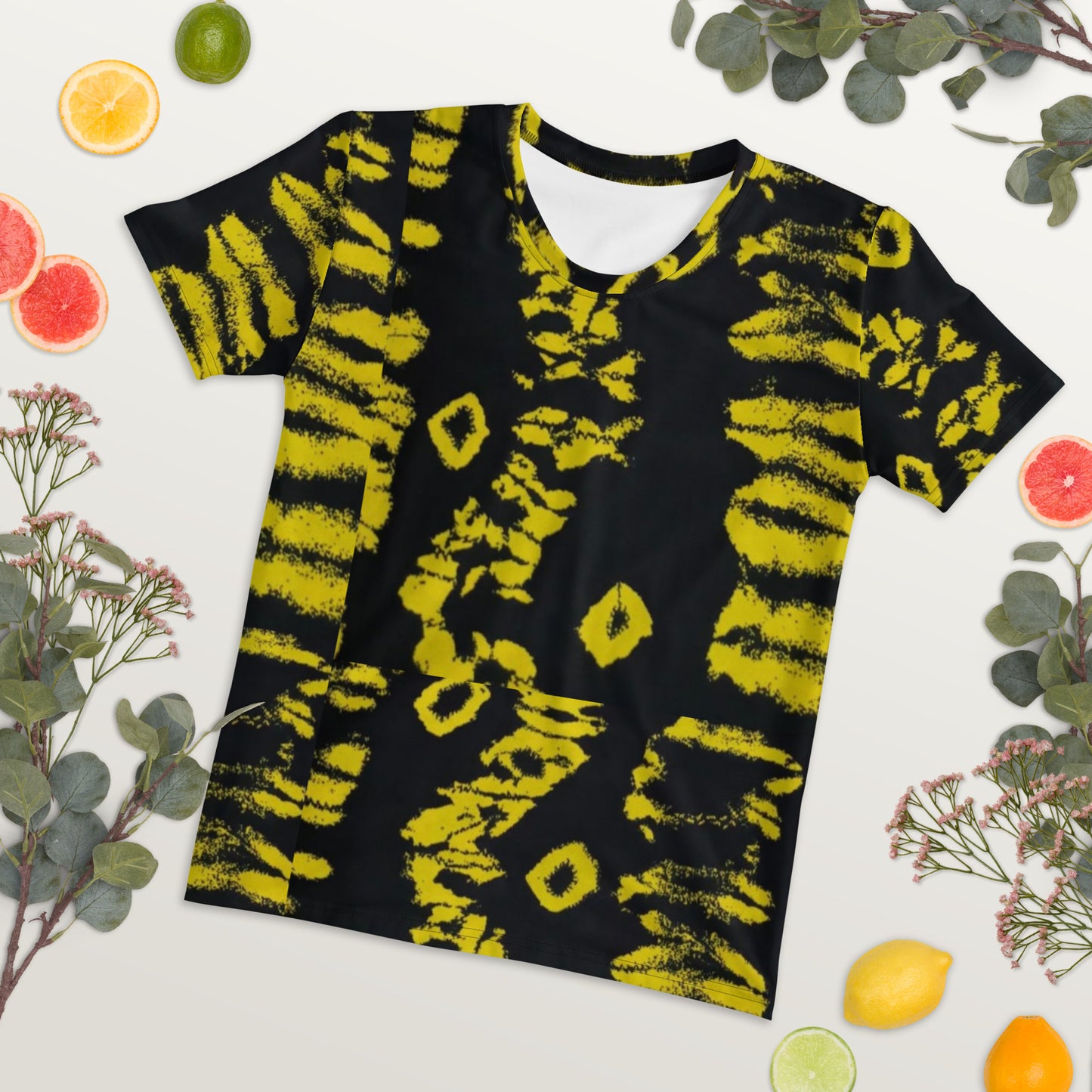 Yellow Adire Ankara Women's T-shirt