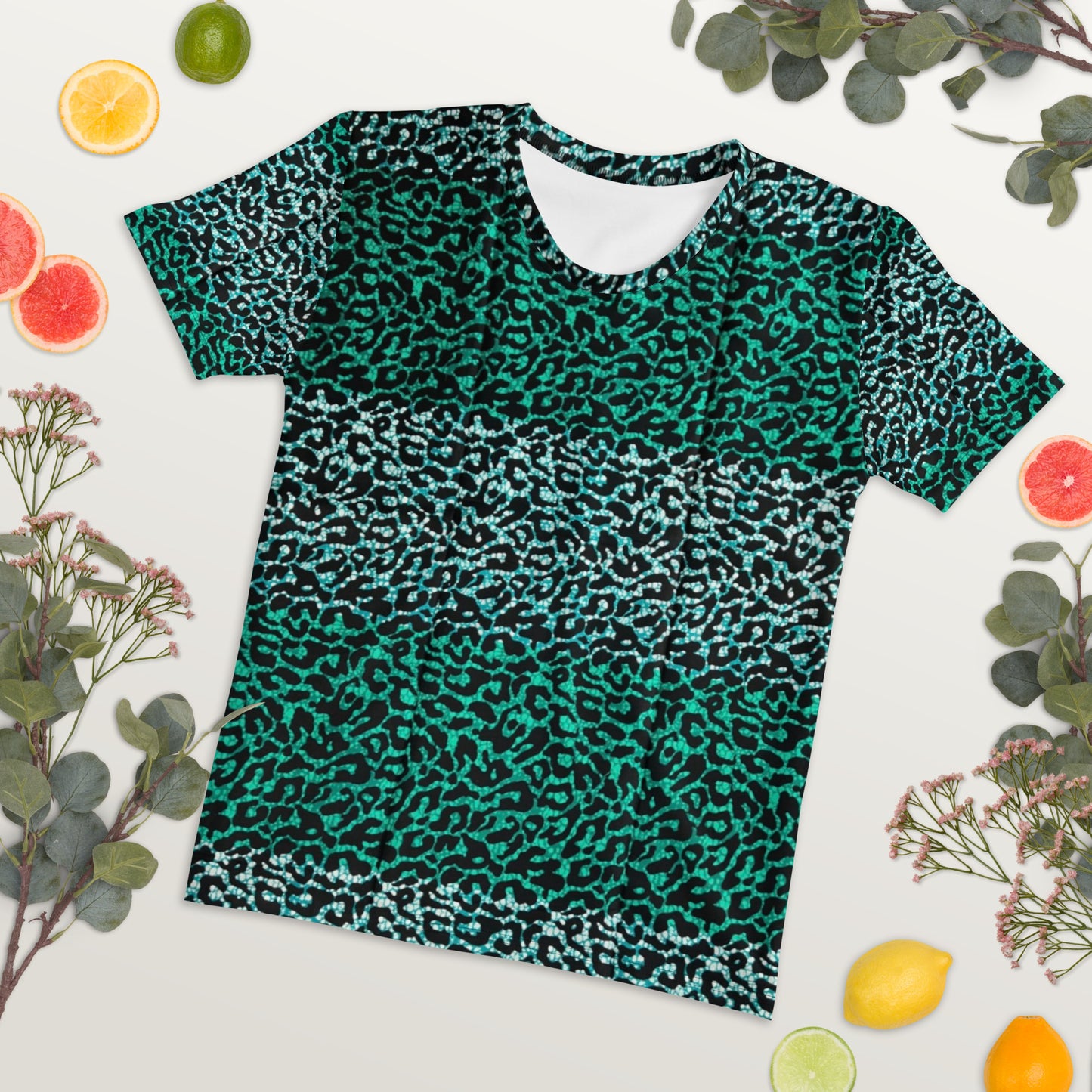 Green Leopard Ankara Women's T-shirt