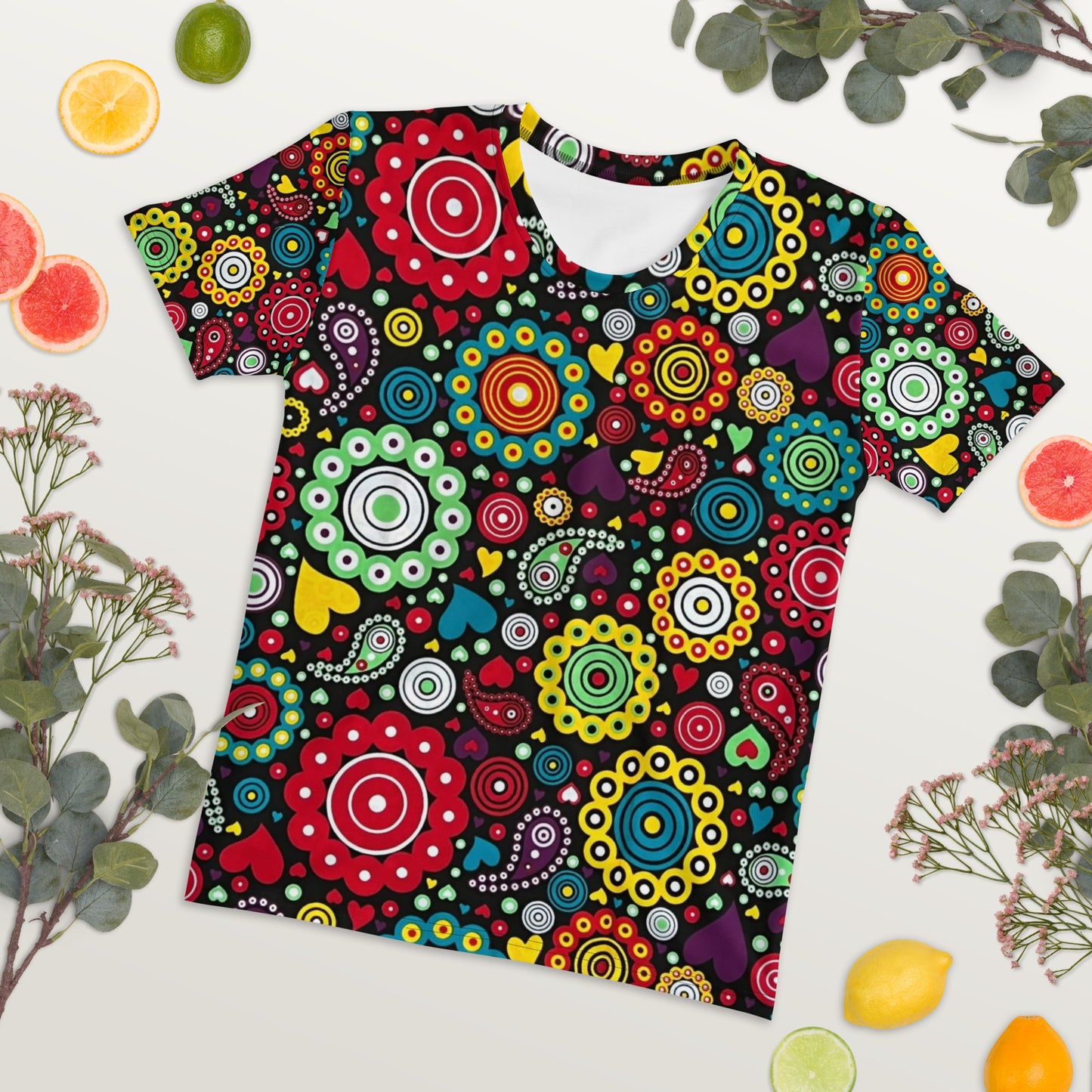 Multicolour Bloom Ankara Women's T-shirt