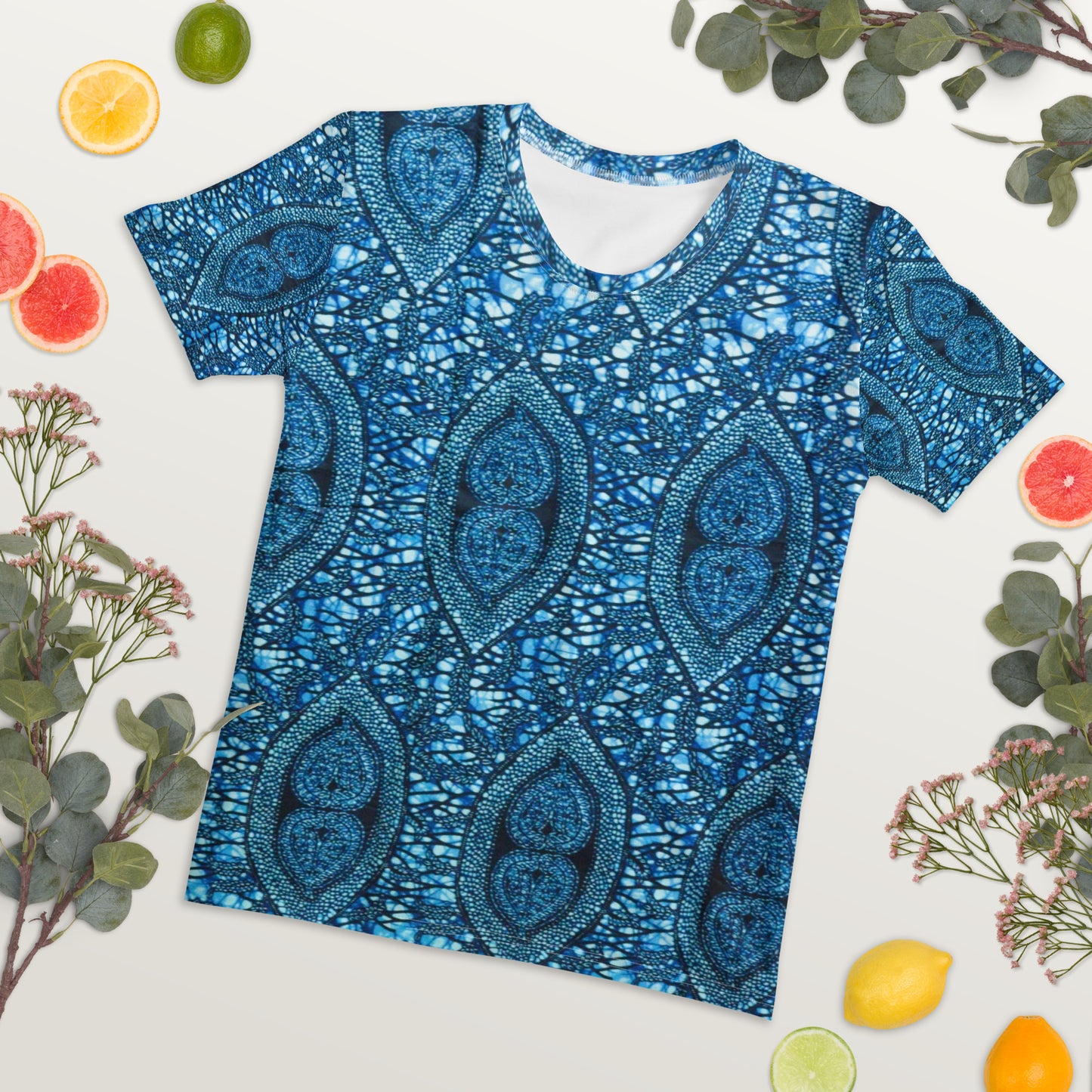 Blue Peas Ankara Women's T-shirt