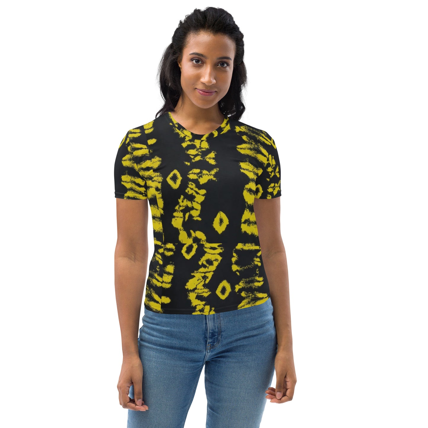 Yellow Adire Ankara Women's T-shirt