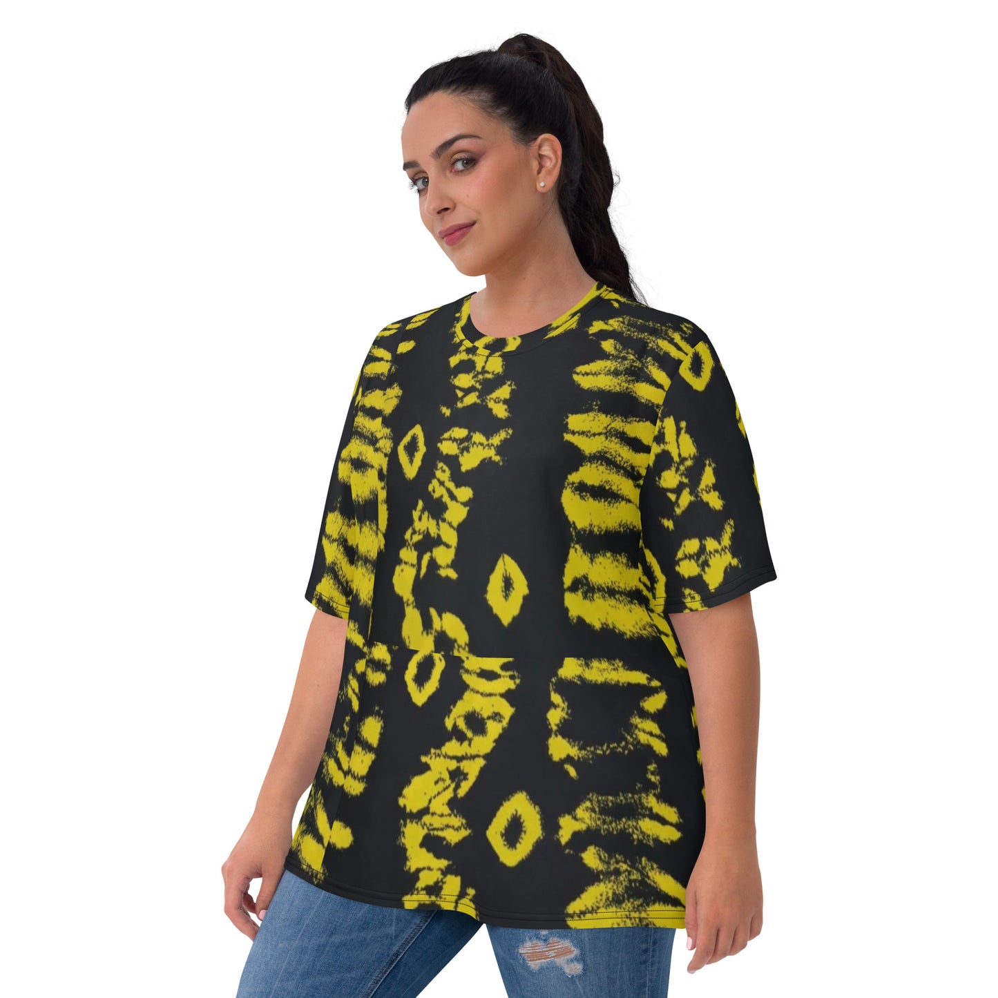 Yellow Adire Ankara Women's T-shirt